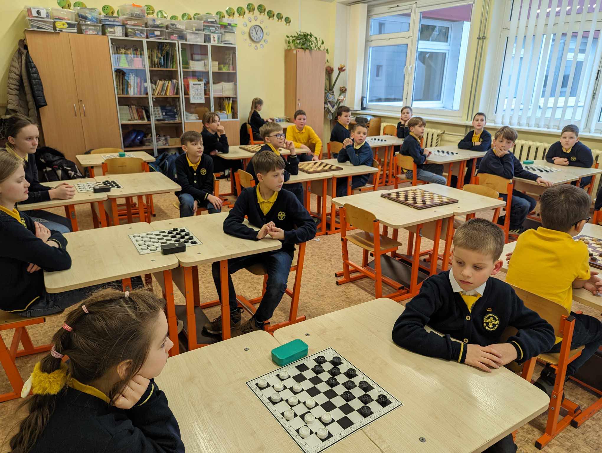 pradinių klasių mokinių šaškių varžybos