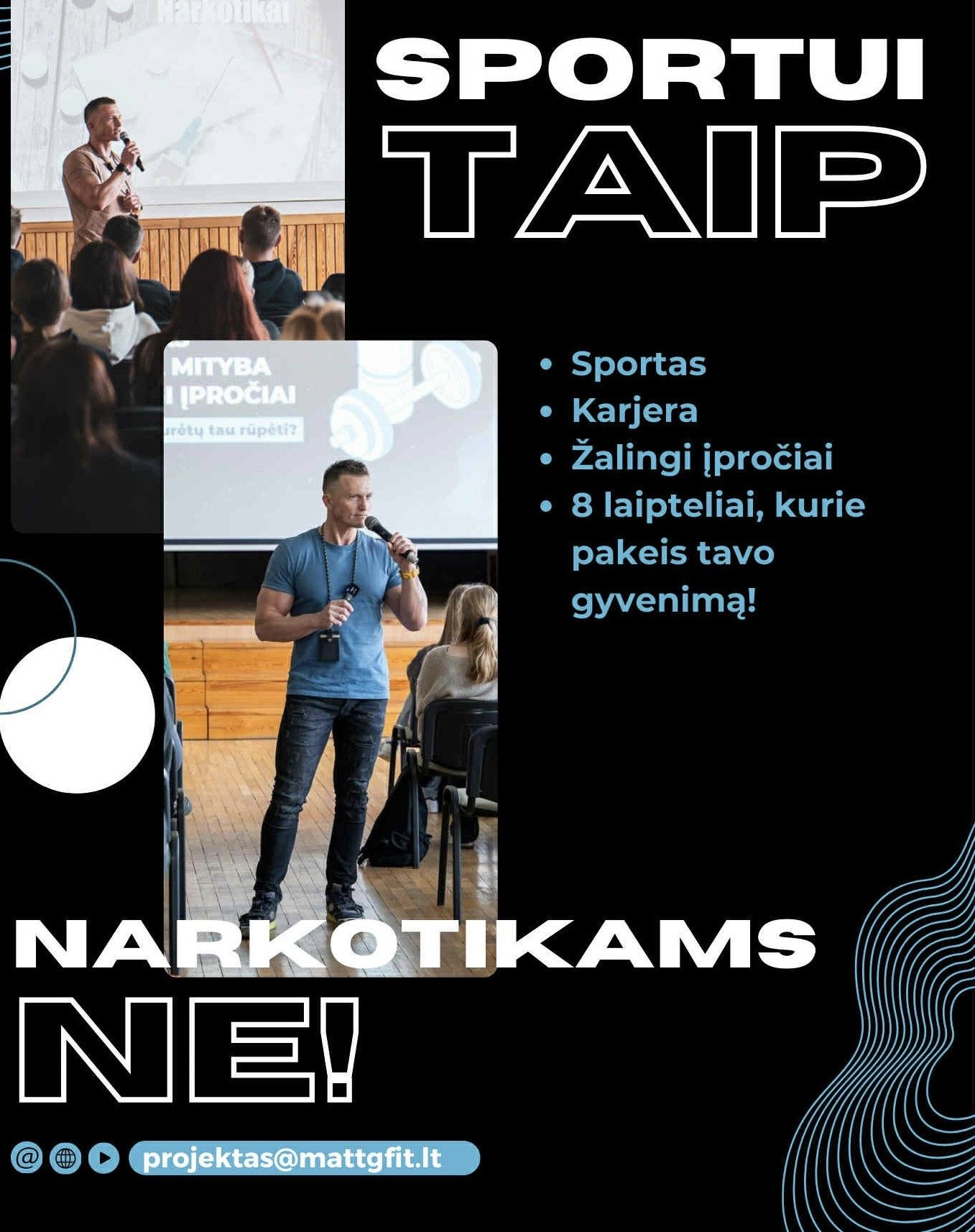 Susitikimas su sportininku Matu Gailevičiumi – „Sportui taip, narkotikams ne!“